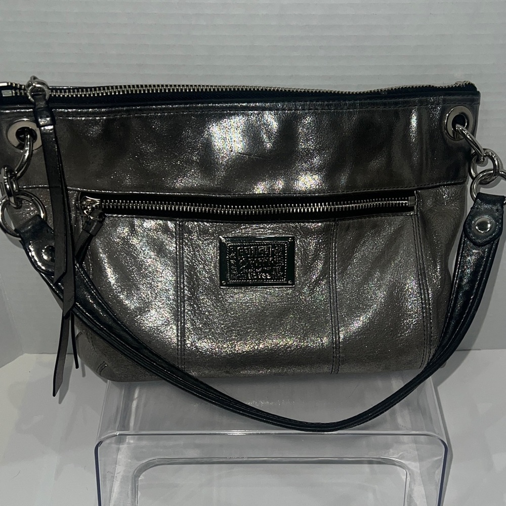 Coach‎ Metallic Silver Shoulder Bag